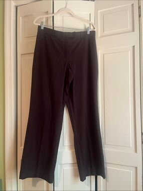 Women’s dark brown wide-leg dress pants